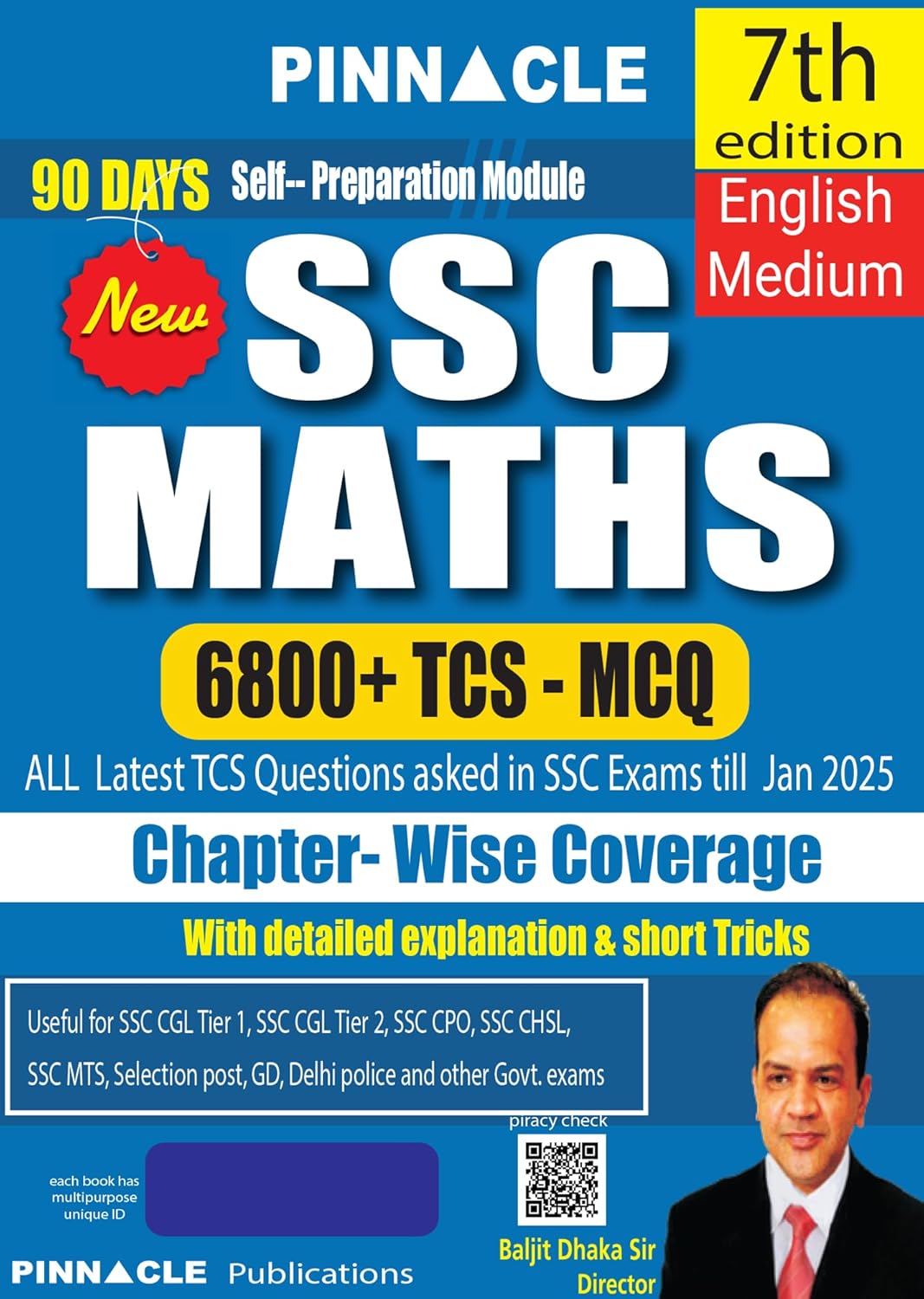 SSC Maths book | 6800+ MCQs Chapter-wise Coverage with detailed explanation & short tricks | PYQ | 7th edition | SSC | CGL Tier - I | CGL Tier - II | ... | SSC JE | Other Govt. exam | english medium