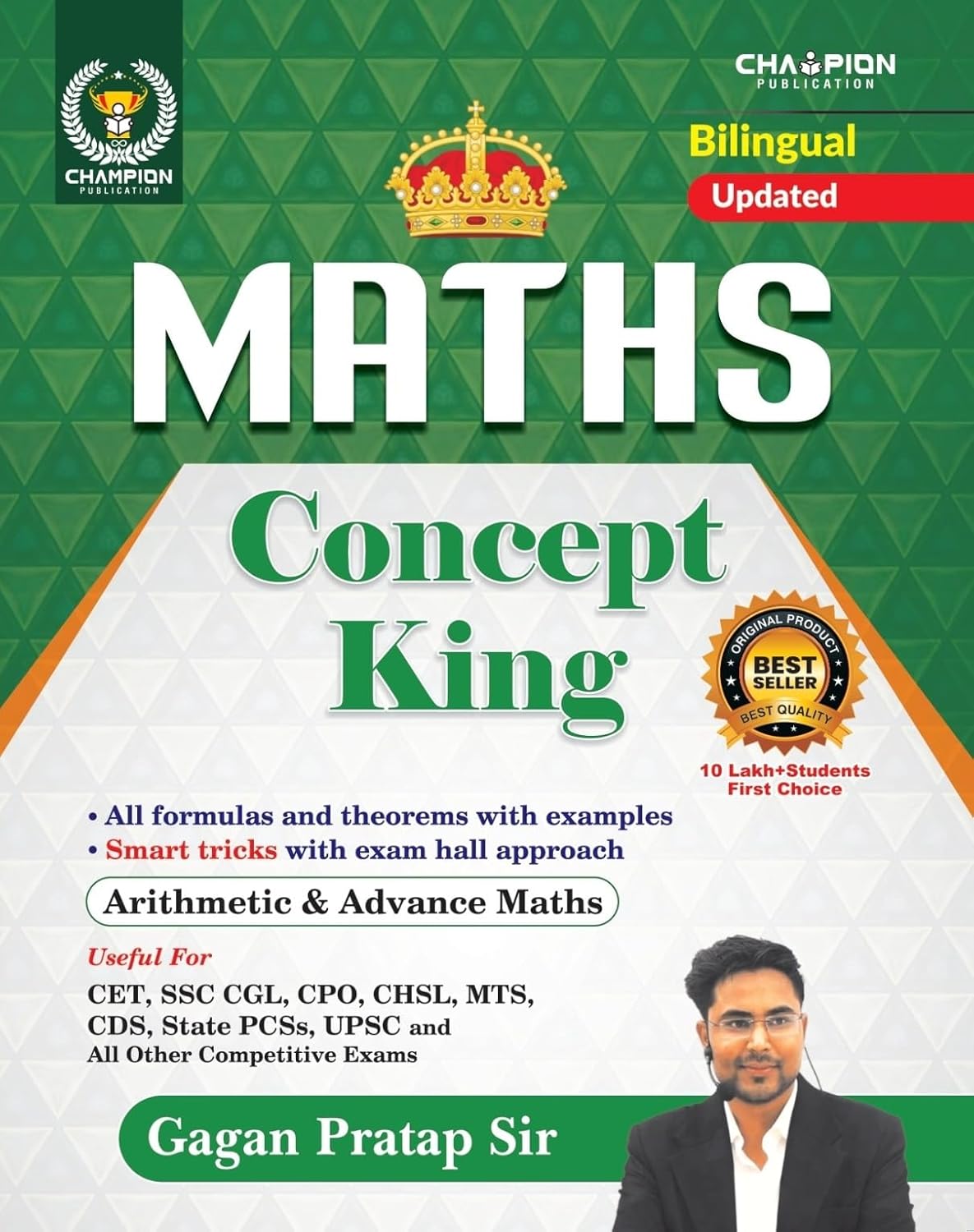 Maths Concept King Formula Book | All Formulas And Theorem | Smart Tricks | Arithmetic & Advance Maths | Bilingual Edition 2024 | CET, SSC CGL, CPO, CHSL, MTS, CDS, UPSC | All Other Competitive